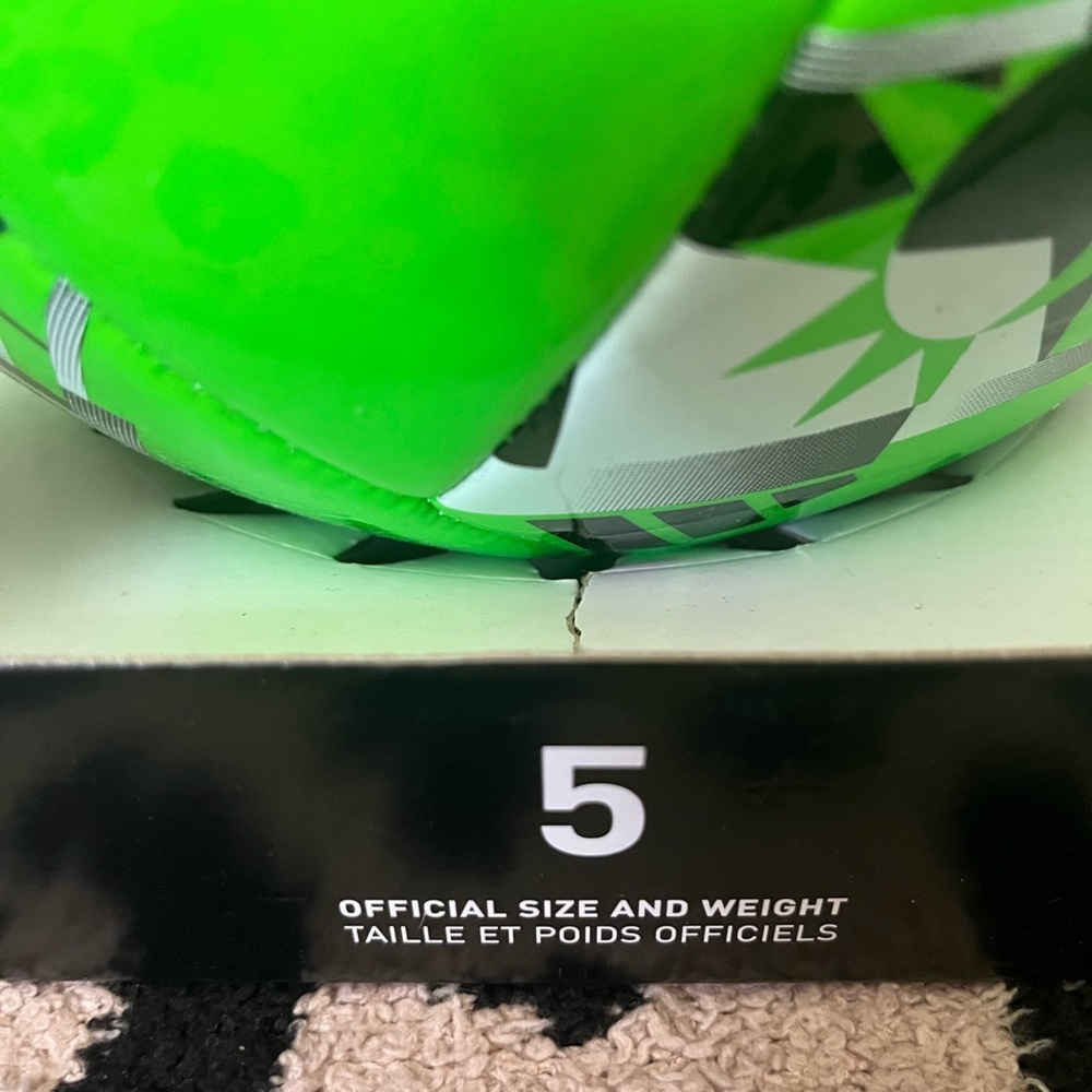 Adidas Green and Black Soccer Ball Size 5 NWT - Picture 2 of 5